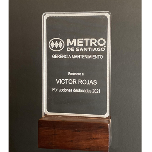 Galvano Acrilico Base Madera