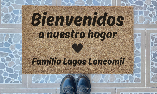 Limpiapies Bienvenidos Hogar Personalizado
