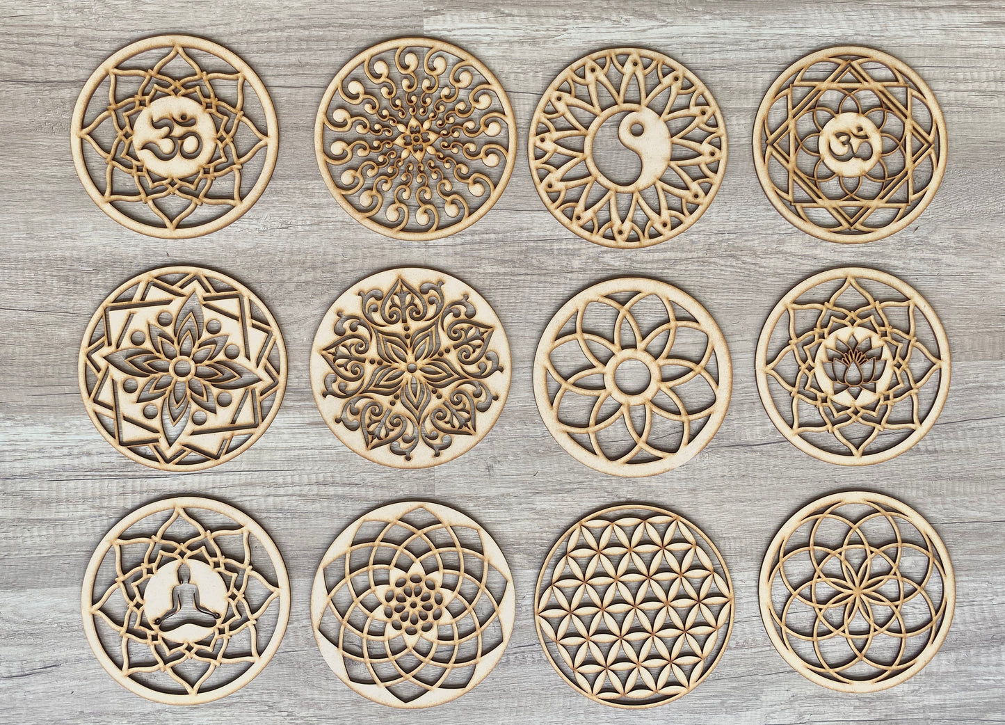 Pack 12 Mandalas Circulares 20cm