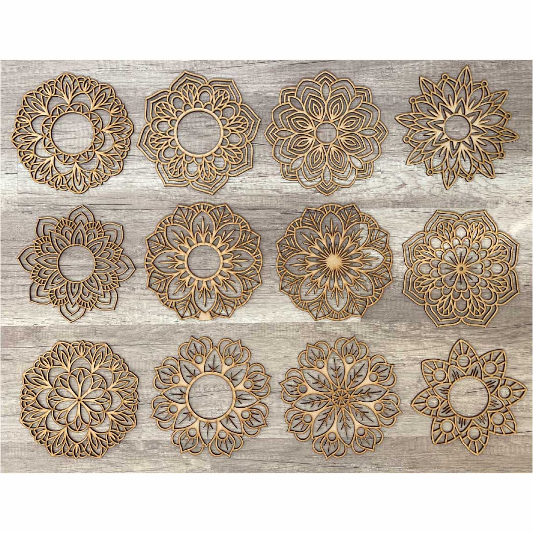 Pack 12 Mandalas 20cm