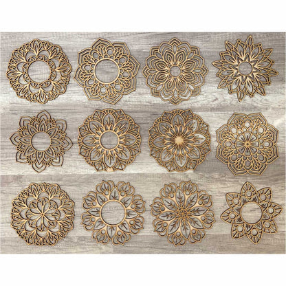 Pack 12 Mandalas 20cm