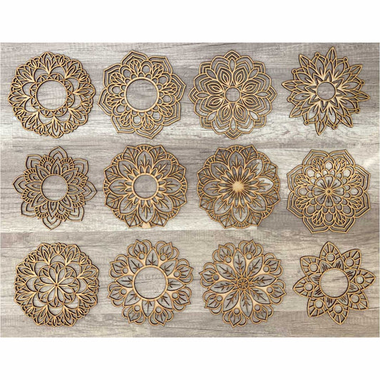 Pack 12 Mandalas 20cm