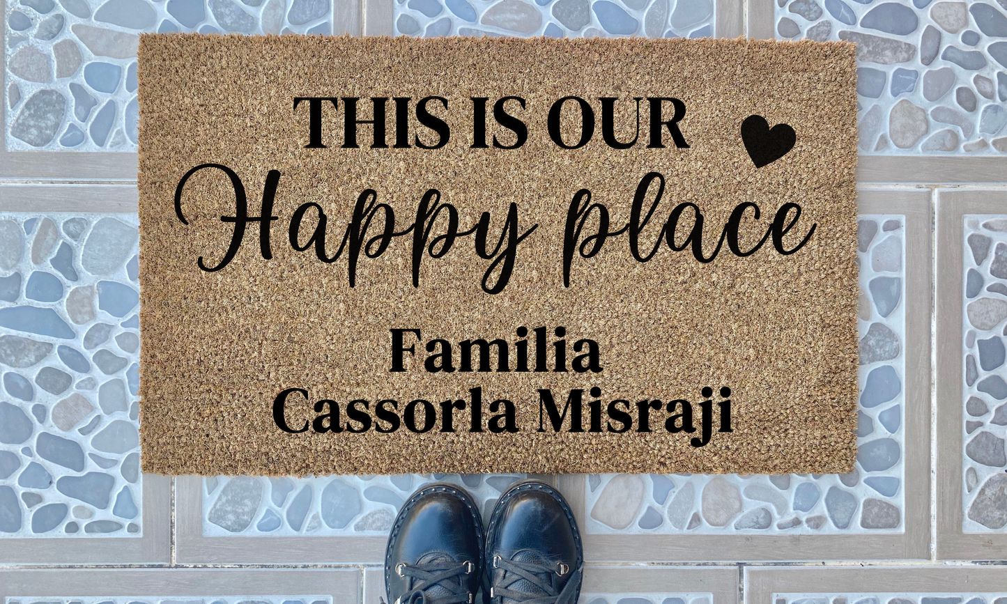 Limpiapies Happy Place - Personalizado