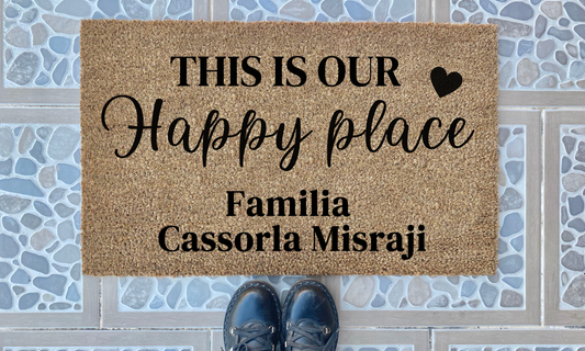 Limpiapies Happy Place - Personalizado